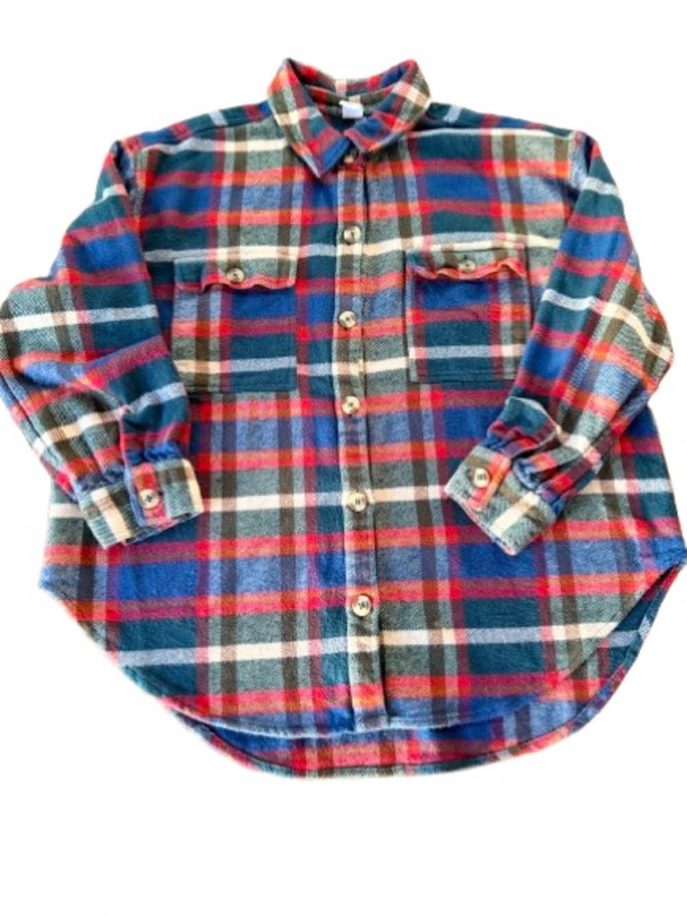 Melrose & Market Womens XL Plaid Cozy Oversized Flannel Jacket Shacket Cotton